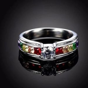 Rainbow promise Rings